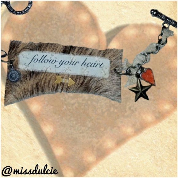 Rustic Leather Bracelet Cuff - Picture 2 of 8